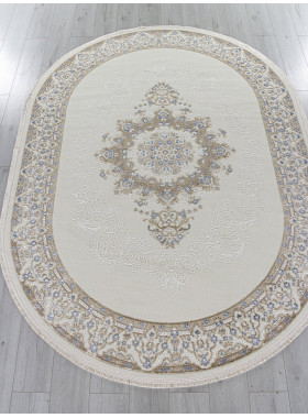 Ковер 27236A - CREAM / BLUE - Овал - коллекция ESSA 2x2,9 м