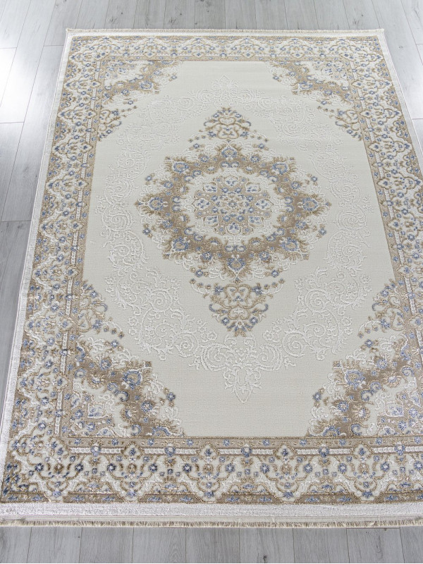 Ковер 27236A - CREAM / BLUE - Прямоугольник - коллекция ESSA