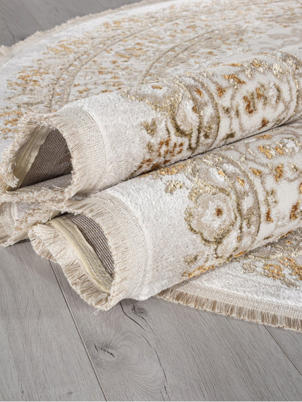 Ковер 27239A - CREAM / BEIGE - Овал - коллекция ESSA