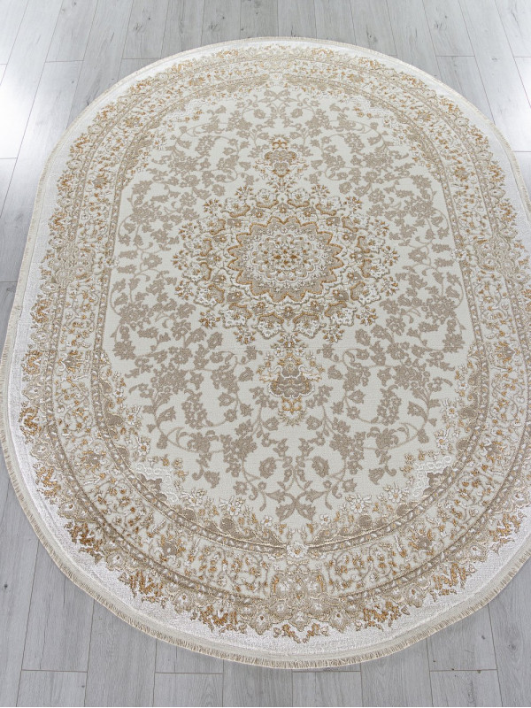 Ковер 27239A - CREAM / BEIGE - Овал - коллекция ESSA