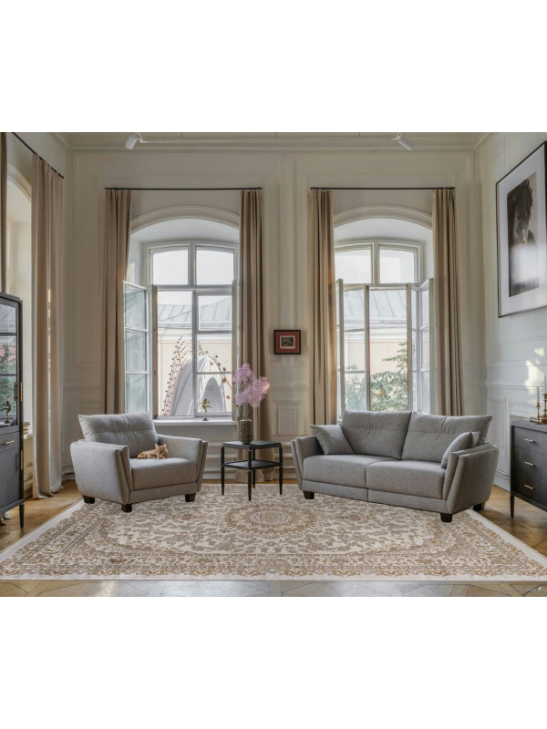 Ковер 27239A - CREAM / BEIGE - Прямоугольник - коллекция ESSA