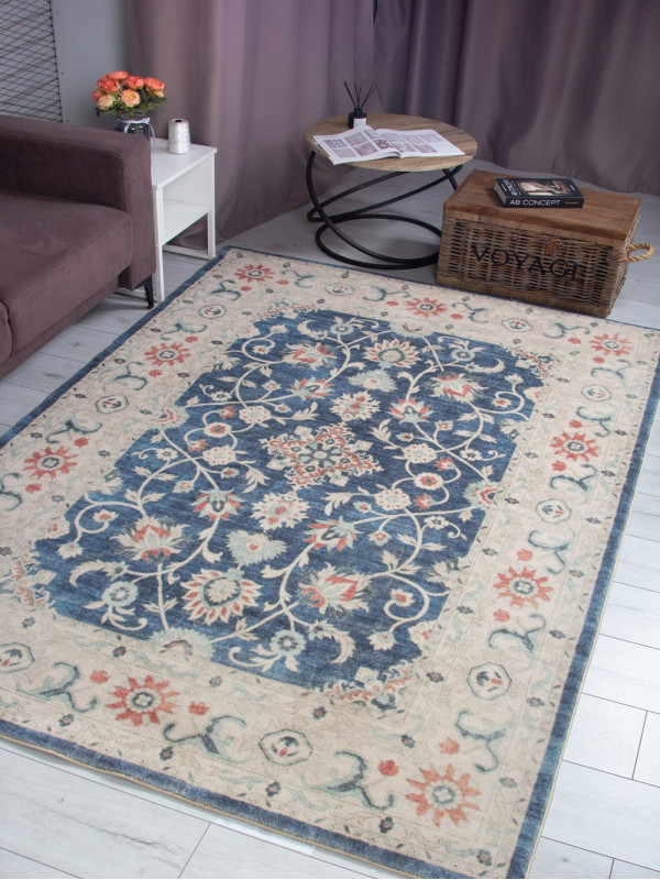 Ковер PX6501 - BLUE - Прямоугольник - коллекция ETHNIC