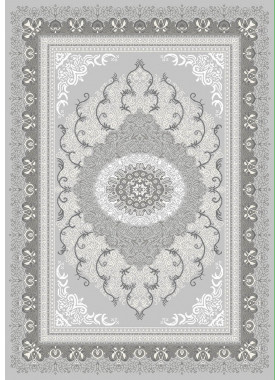 Ковер 9114G - GREY / GREY - Прямоугольник - коллекция FLORA 2x4 м