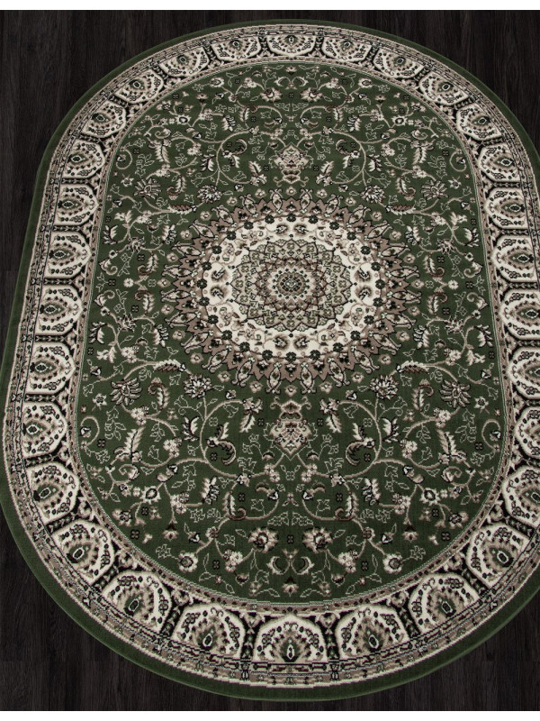 Ковер D409 - GREEN - Овал - коллекция GAVANA