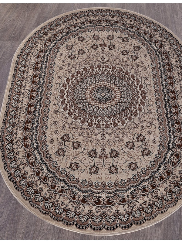 Ковер D504 - BEIGE - Овал - коллекция GAVANA