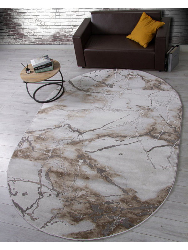 Ковер 3270 - GRAY-BEIGE - Овал - коллекция GRAFF