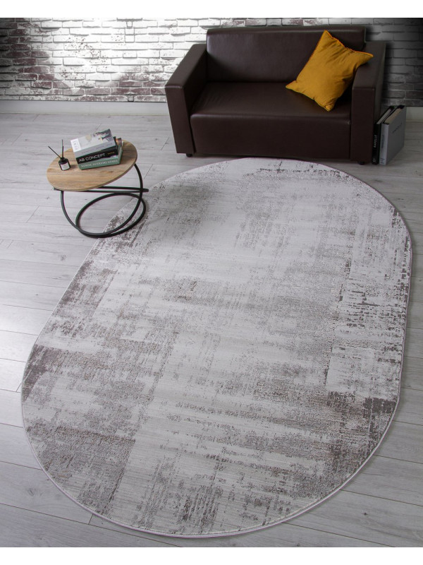 Ковер F237 - GRAY-BEIGE - Овал - коллекция GRAFF