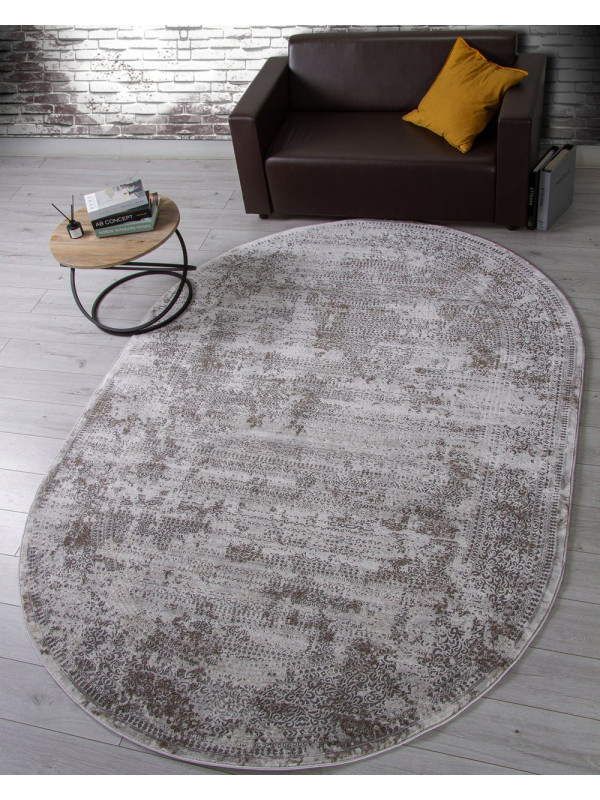 Ковер F239 - GRAY-BEIGE - Овал - коллекция GRAFF