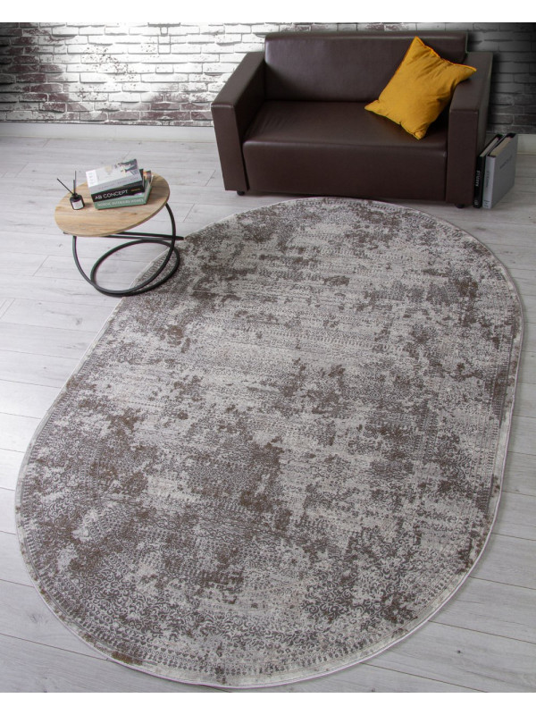 Ковер F239 - GRAY-BEIGE - Овал - коллекция GRAFF