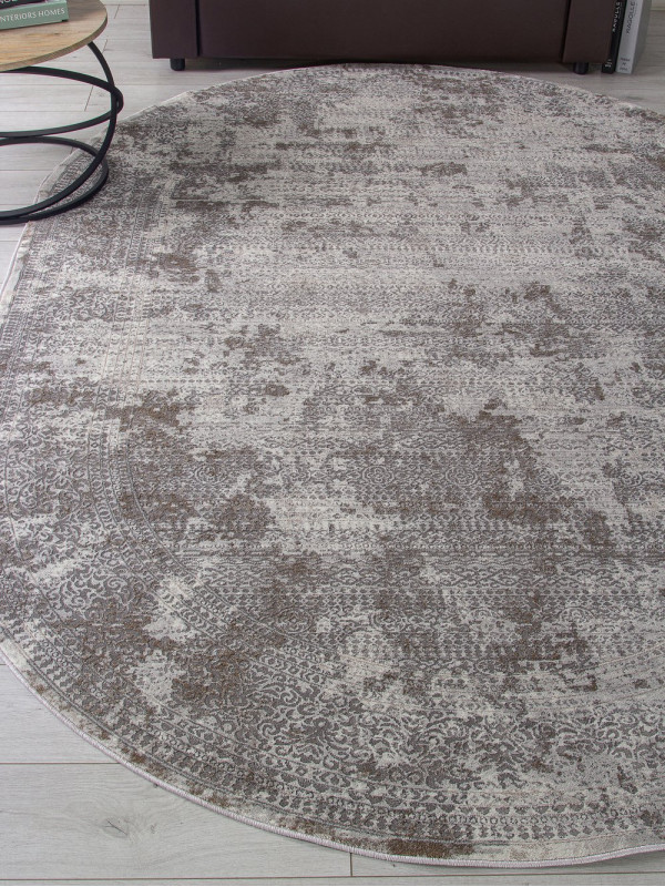 Ковер F239 - GRAY-BEIGE - Овал - коллекция GRAFF