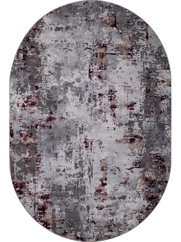 Ковер 23319 - 950 GREY / PURPLE - Овал - коллекция GRAND