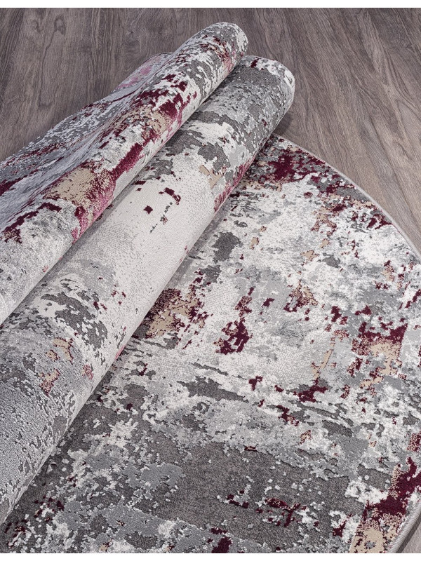 Ковер 23319 - 950 GREY / PURPLE - Овал - коллекция GRAND