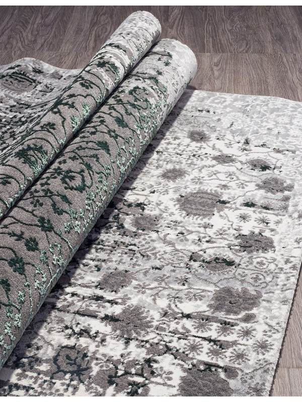 Ковер 33370 - 954 GREY / GREEN - Прямоугольник - коллекция GRAND