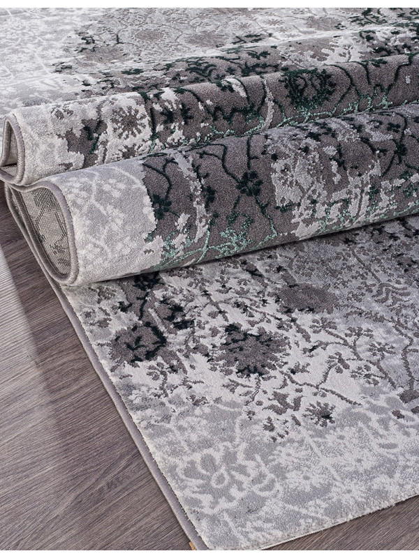 Ковер 33370 - 954 GREY / GREEN - Прямоугольник - коллекция GRAND