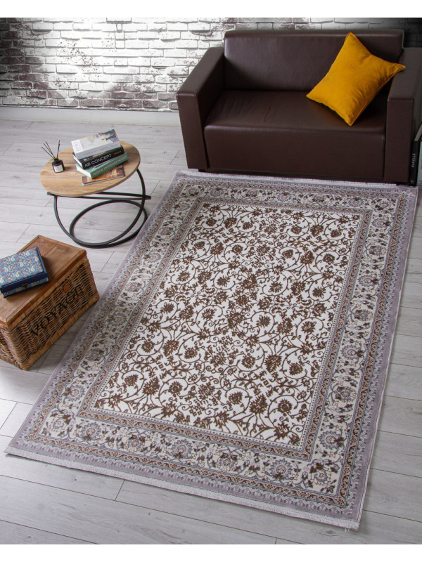 Ковер F608 - GRAY-GREEN - Прямоугольник - коллекция HALIF