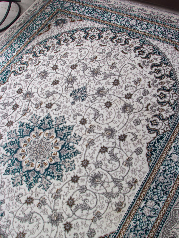 Ковер F639 - GREEN-BLUE - Прямоугольник - коллекция HALIF