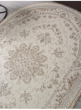 Ковер 35760Z - CREAM / CREAM - Овал - коллекция Jasmine 2x2,9 м