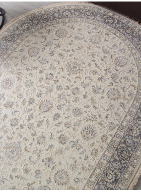 Ковер 35831Z - CREAM / L.GREY - Овал - коллекция Jasmine 2x2,9 м