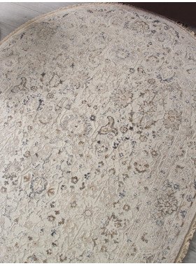 Ковер 35981Z - CREAM / CREAM - Овал - коллекция Jasmine 0,8x1,5 м