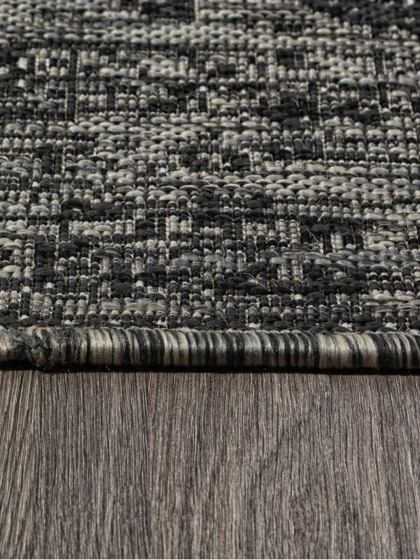 Ковер S129 - BLACK-GRAY - Овал - коллекция KAIR