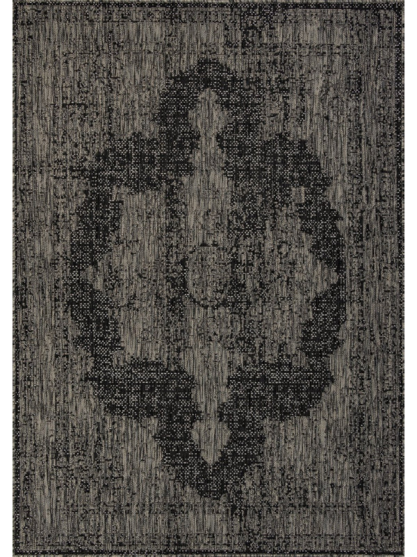 Ковер S129 - BLACK-GRAY - Прямоугольник - коллекция KAIR