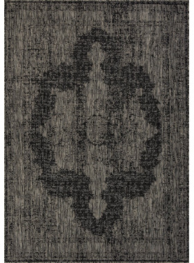 Ковер S129 - BLACK-GRAY - Прямоугольник - коллекция KAIR 1,2x1,7 м