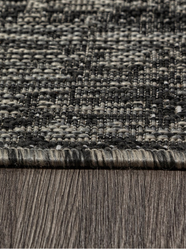 Ковер S129 - BLACK-GRAY - Прямоугольник - коллекция KAIR
