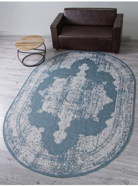 Ковер S129 - BLUE - Овал - коллекция KAIR 1,6x2,3 м