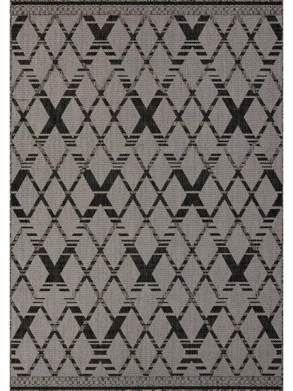 Ковер S135 - BLACK-GRAY - Прямоугольник - коллекция KAIR