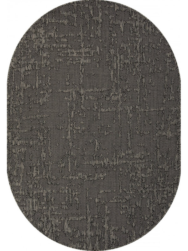 Ковер S136 - BLACK-GRAY - Овал - коллекция KAIR