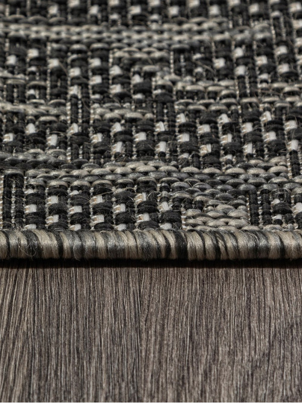 Ковер S136 - BLACK-GRAY - Овал - коллекция KAIR