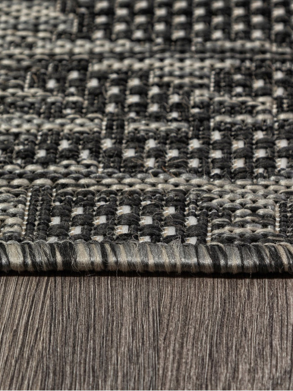 Ковер S136 - BLACK-GRAY - Прямоугольник - коллекция KAIR