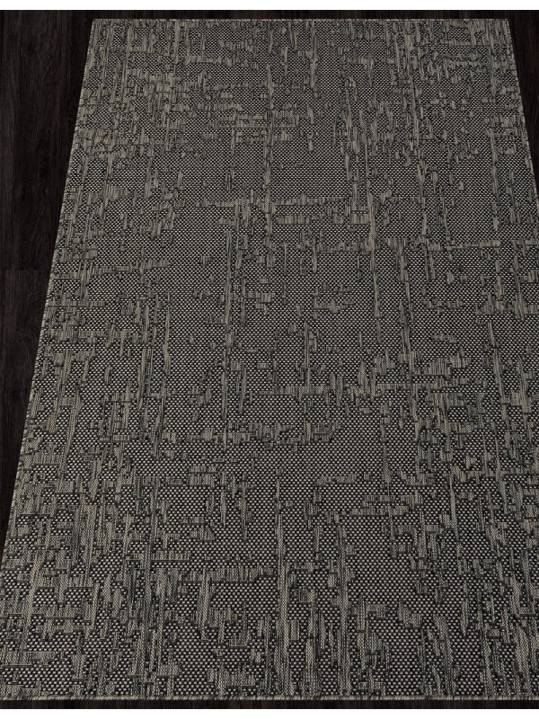 Ковер S136 - BLACK-GRAY - Прямоугольник - коллекция KAIR