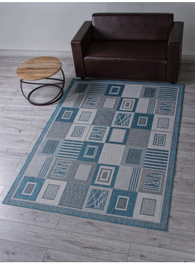 Ковер S138 - BLUE - Прямоугольник - коллекция KAIR 1x2 м