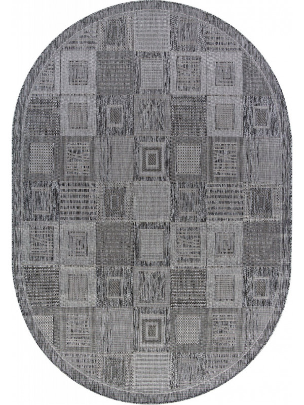 Ковер S138 - DARK GRAY - Овал - коллекция KAIR