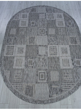 Ковер S138 - DARK GRAY - Овал - коллекция KAIR 1,6x2,3 м
