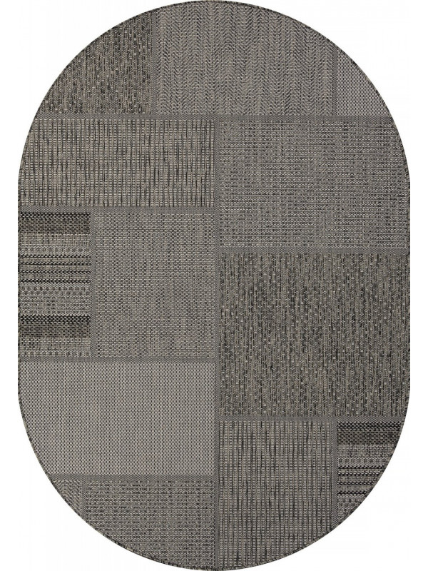 Ковер S139 - BLACK-GRAY - Овал - коллекция KAIR