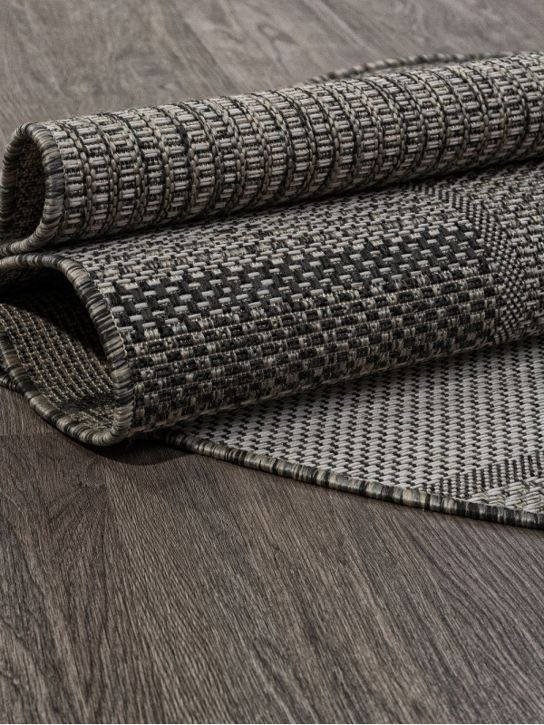 Ковер S139 - BLACK-GRAY - Овал - коллекция KAIR
