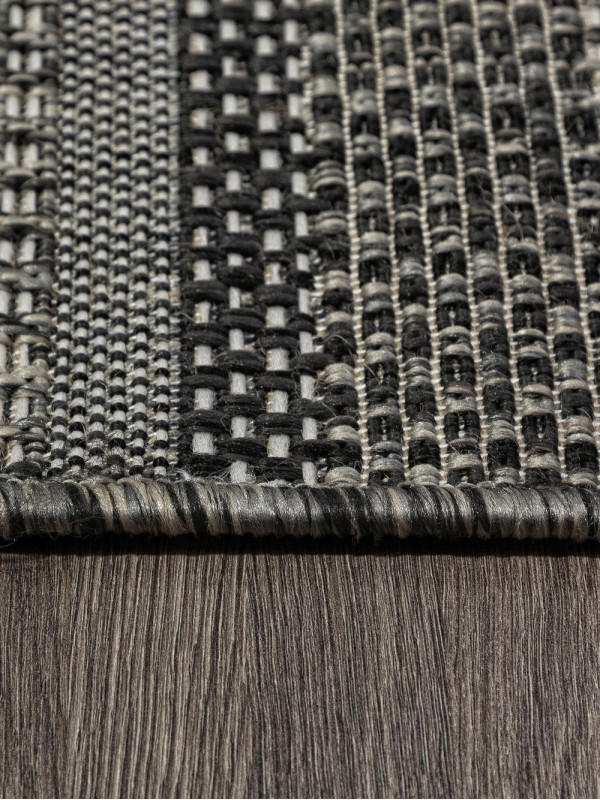 Ковер S139 - BLACK-GRAY - Овал - коллекция KAIR