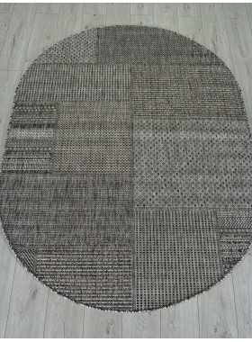 Ковер S139 - DARK GRAY - Овал - коллекция KAIR 1,6x2,3 м