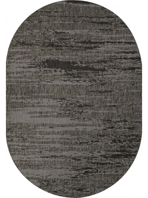 Ковер S143 - BLACK-GRAY - Овал - коллекция KAIR