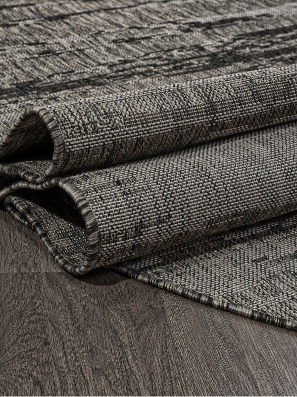 Ковер S143 - BLACK-GRAY - Овал - коллекция KAIR