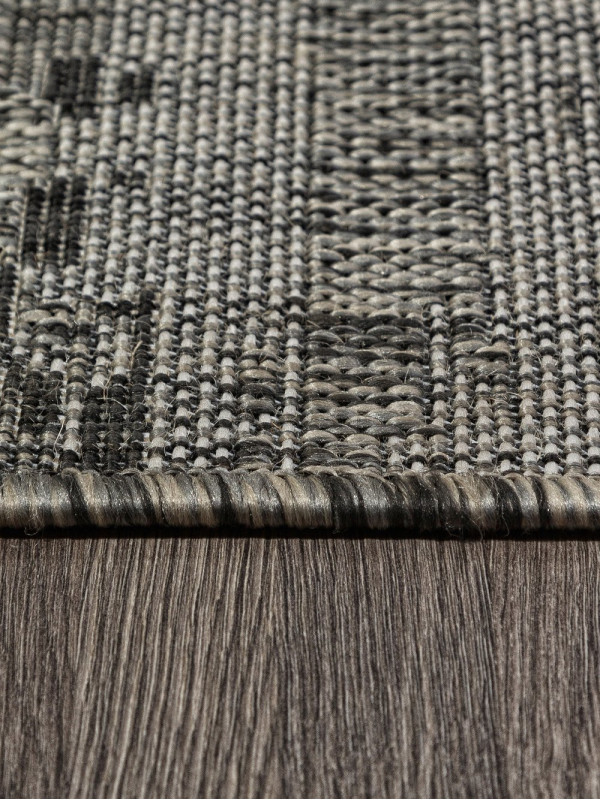 Ковер S143 - BLACK-GRAY - Овал - коллекция KAIR