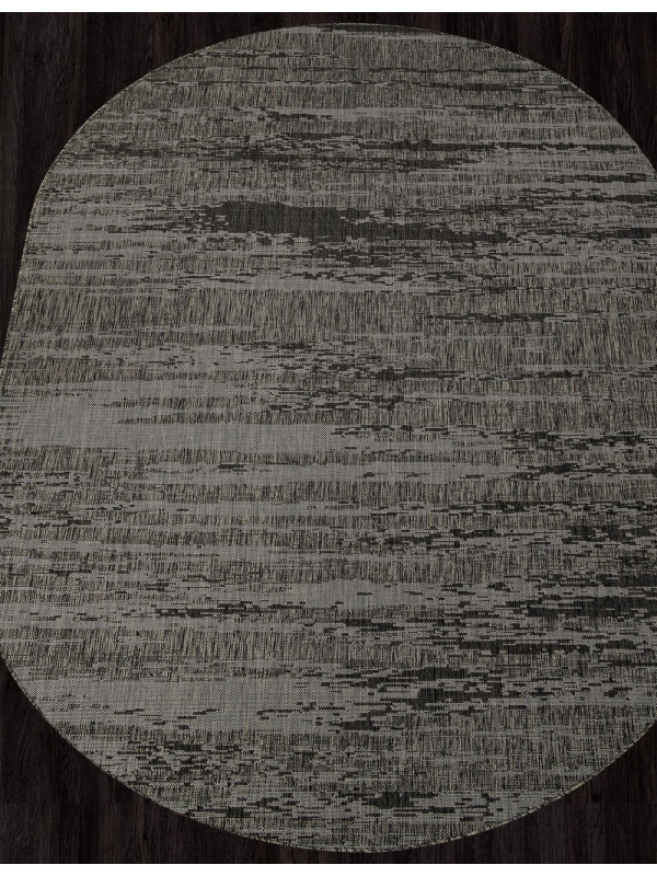 Ковер S143 - BLACK-GRAY - Овал - коллекция KAIR
