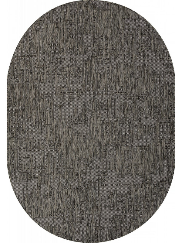Ковер S144 - BLACK-GRAY - Овал - коллекция KAIR