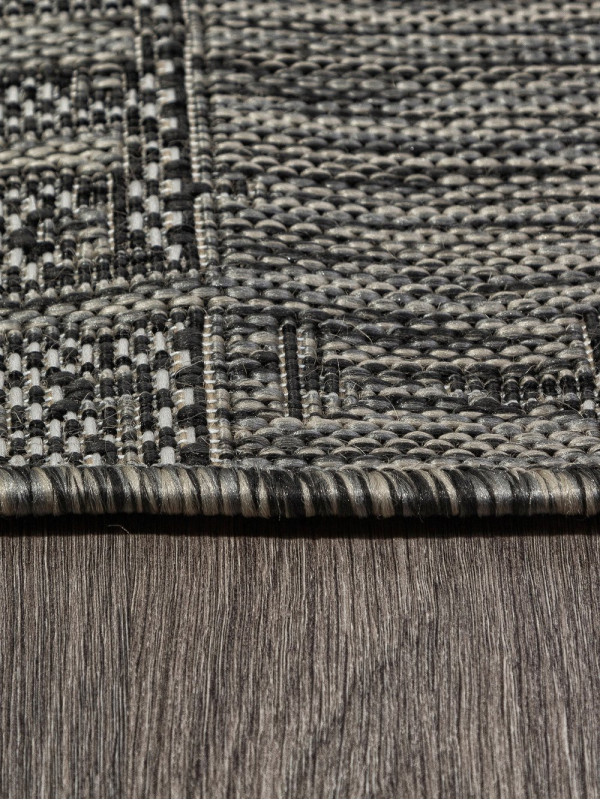 Ковер S144 - BLACK-GRAY - Овал - коллекция KAIR