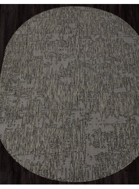 Ковер S144 - BLACK-GRAY - Овал - коллекция KAIR 1,6x2,3 м