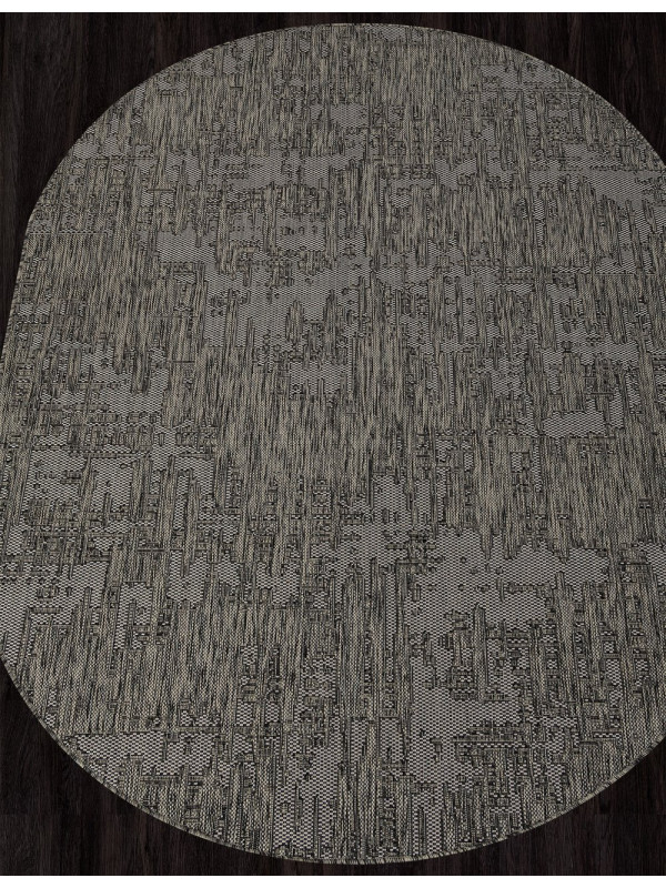 Ковер S144 - BLACK-GRAY - Овал - коллекция KAIR