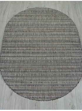 Ковер S146 - DARK GRAY - Овал - коллекция KAIR 1,2x1,7 м