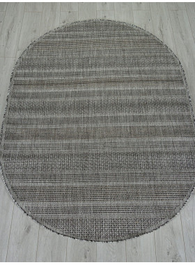 Ковер S157 - DARK GRAY - Овал - коллекция KAIR 1,2x1,7 м